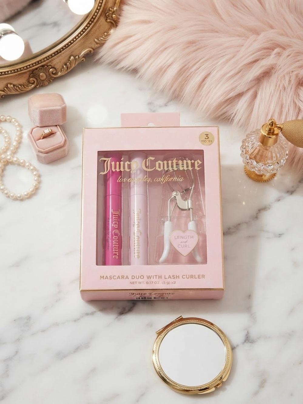 Juicy Couture Pink Mascara Duo with Lash Curler